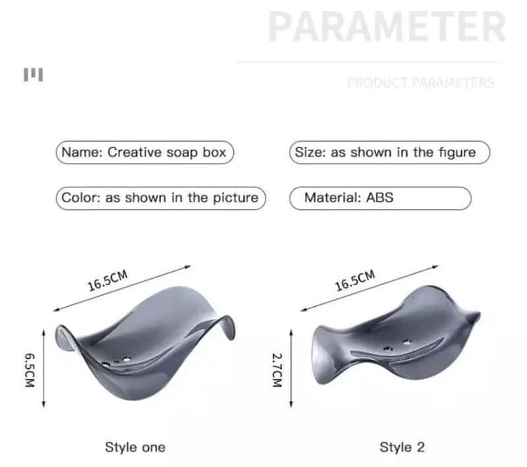 Transparent Wave Shaped Soap Holder With Drain, Creative Soap Dish Holder Transparent Wave Shaped Soap Holder With Drain, Creative Soap Dish Holder